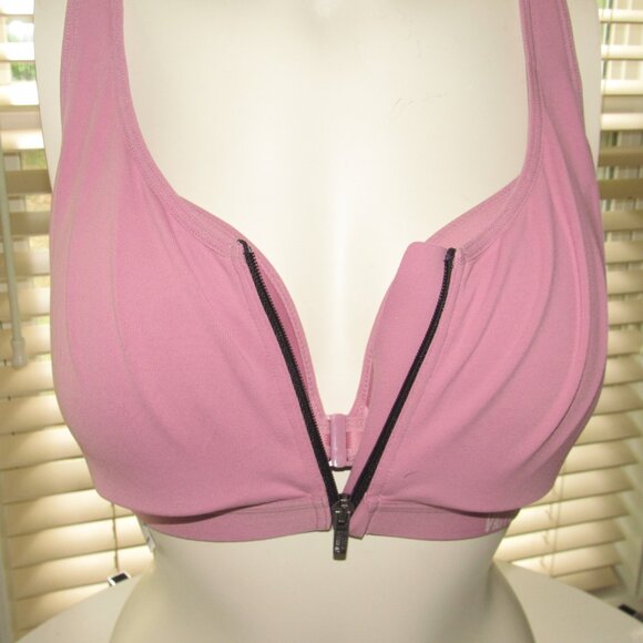 Knockout by VICTORIA’S SECRET SPORT Front Closure Zip Sports Pink Bra Size 36C - Picture 3 of 5